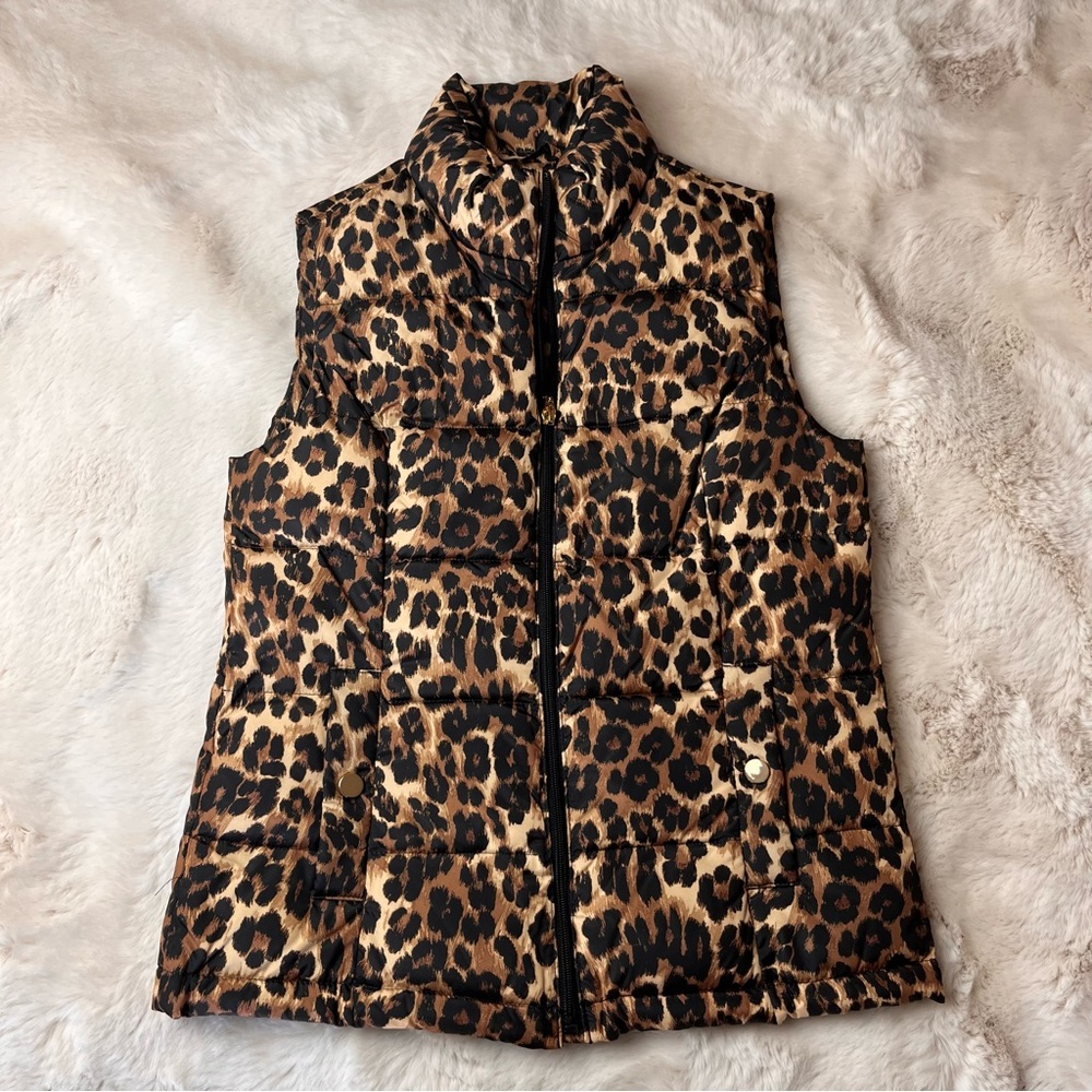 Leopard Puffer Vest